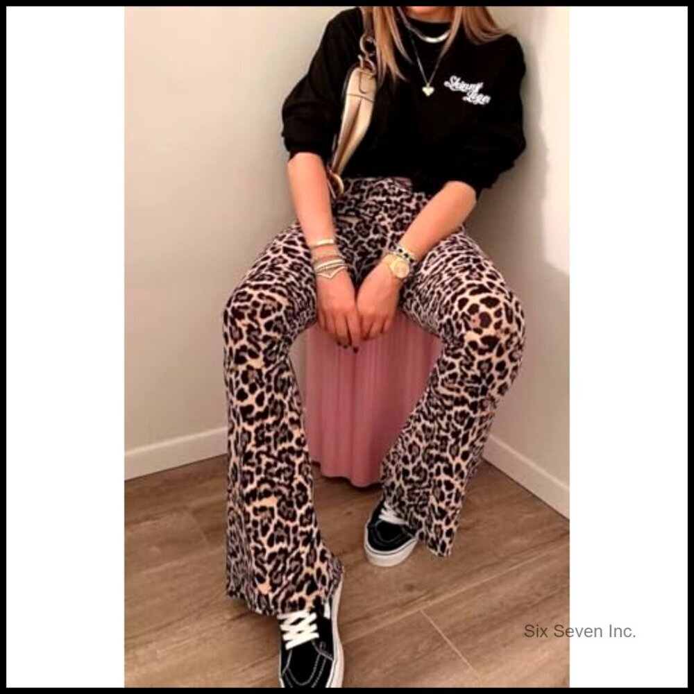 High Waisted Stretch Flare Jeans Bootcut Bell Bottoms - Picture 2 of 6